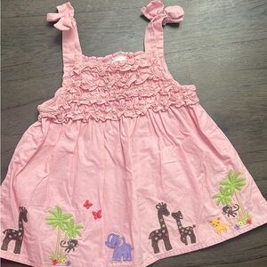 Gymboree Pink Embroidered Safari Dress